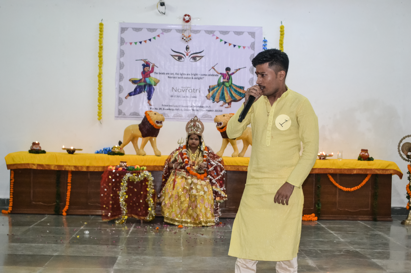 Student singing performance at PIIT